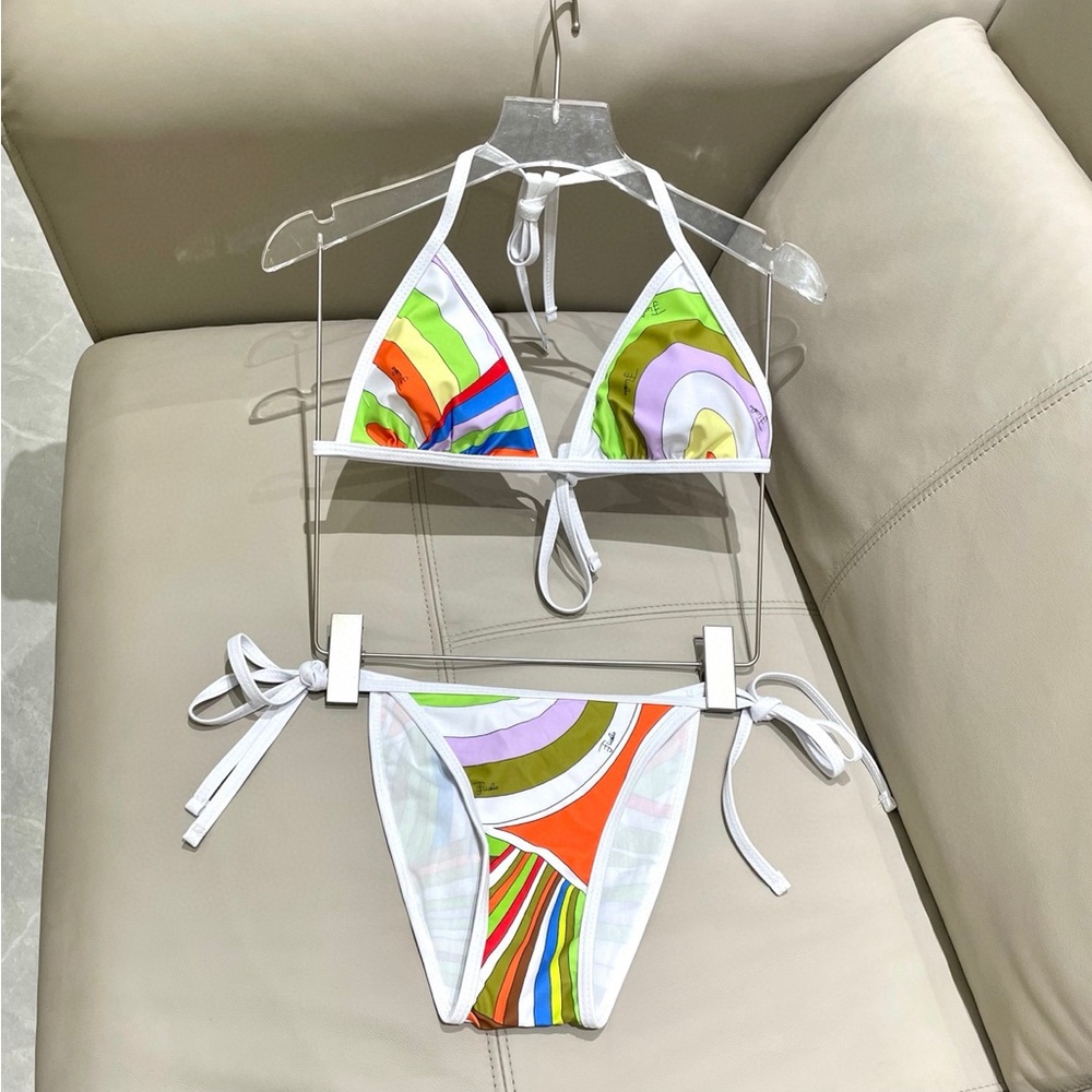 Emilio Pucci Multicolor Bikini Set